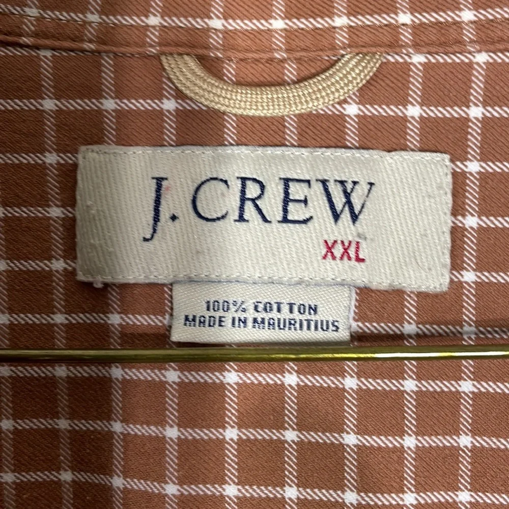 J. CREW MEN SHIRT Size XXL Color Brown White